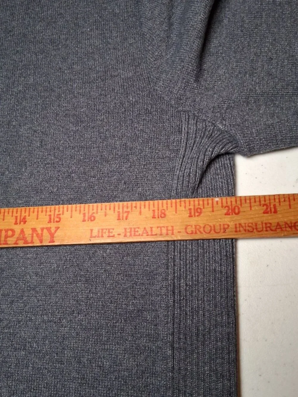 Eddie Bauer Sweater Men Medium Blue Pulllover Gray Retro Stripe Sleeve - Picture 10 of 14